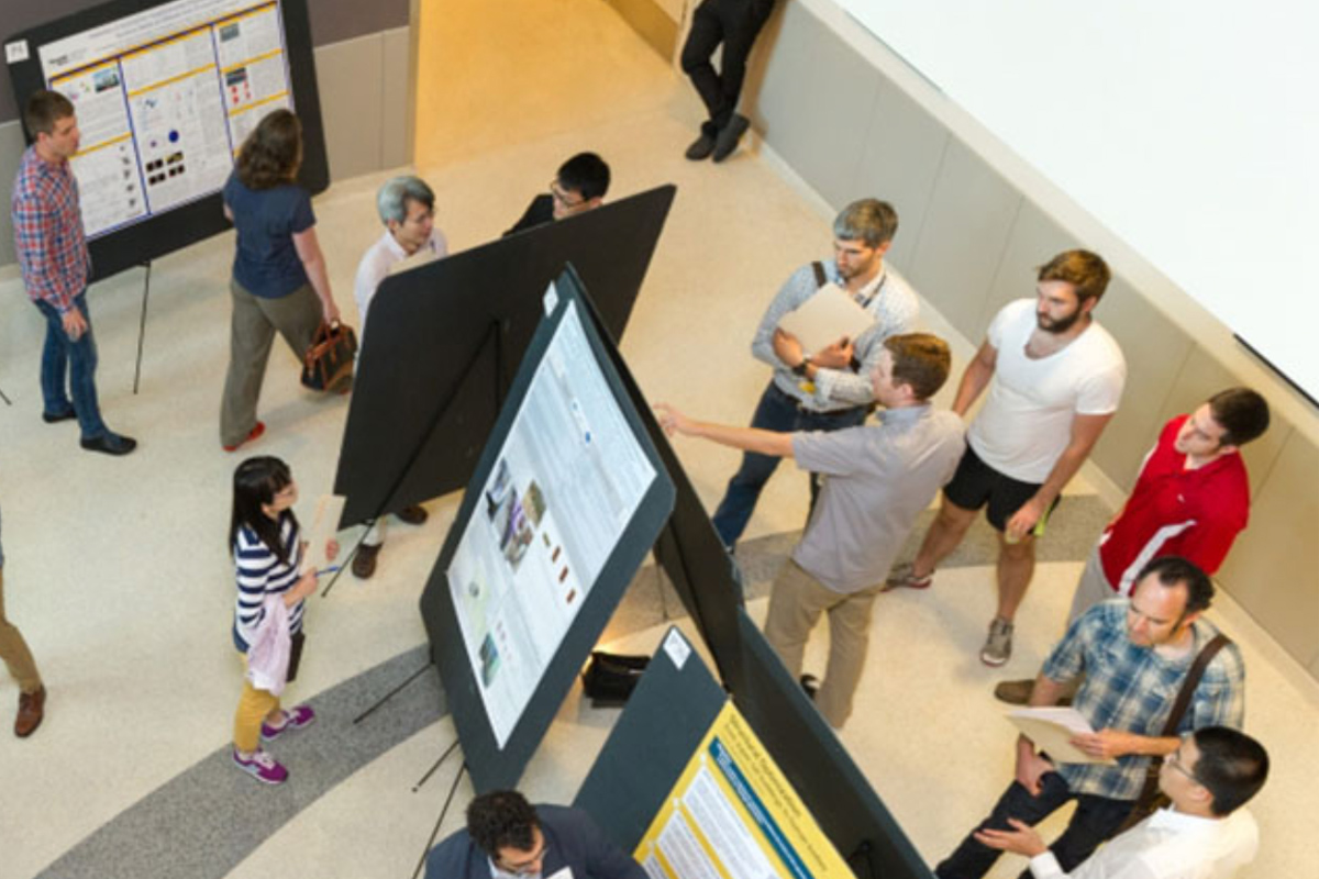 People visiting a Georgia Tech event